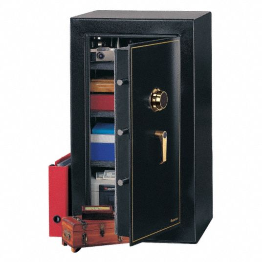 Security Safe,6.11 cu ft,Black - Grainger