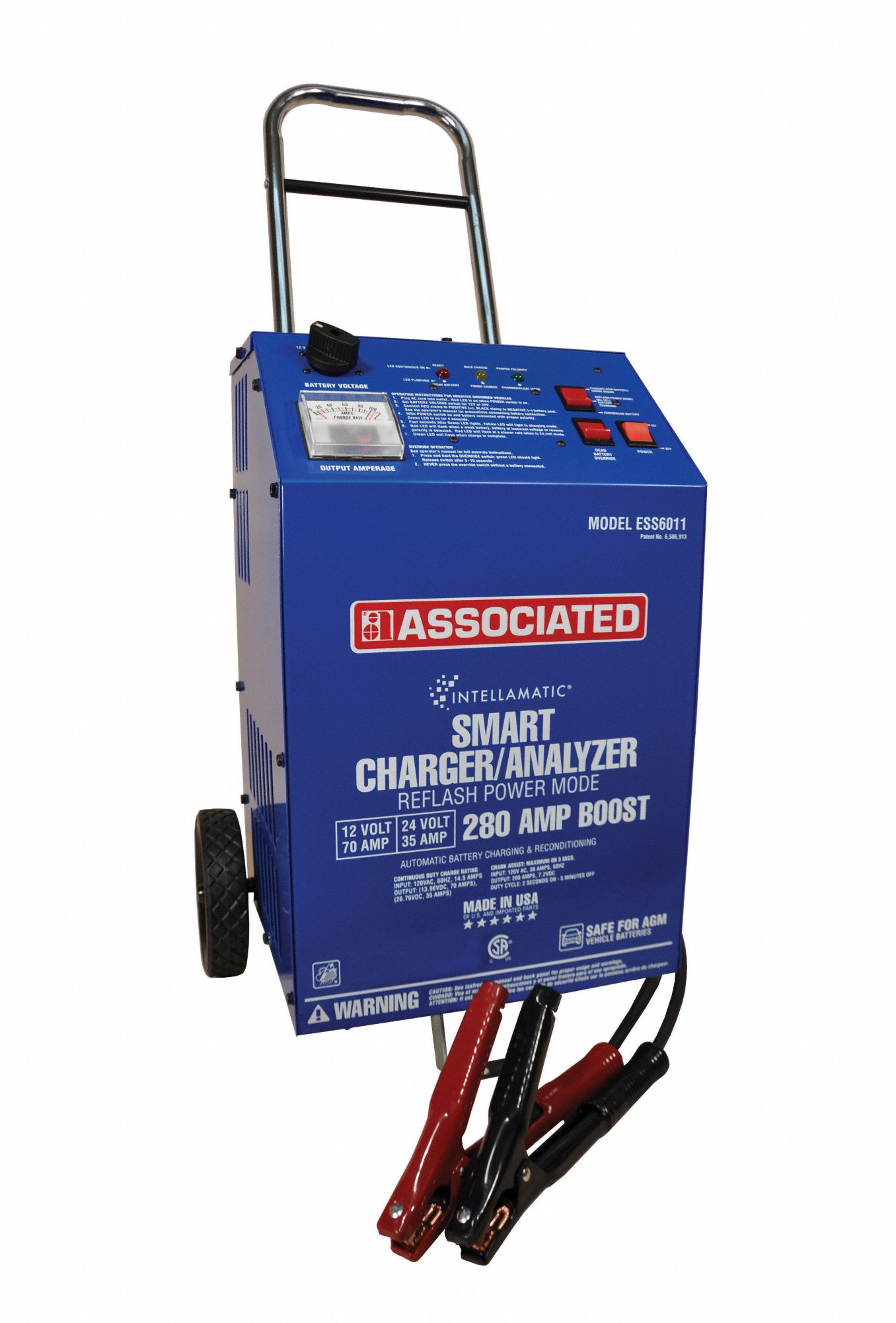 BATTERY CHARGER AND STARTER, BOOSTING/CHARGING/MAINTAINING, AUTOMOTIVE, SMART