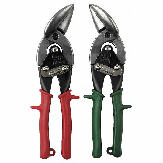 MIDWEST SNIPS Left/Right Offset Aviation Snip Set 9 3/4 in, 18 Mild