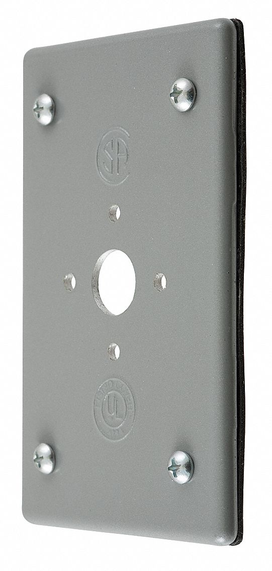 HUBBELL WIRING DEVICEKELLEMS Adapter Plate Single Gang FS Boxes, Gray