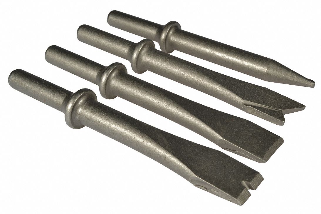 CHISEL SET,ROUND SHANK SHAPE,0.401IN