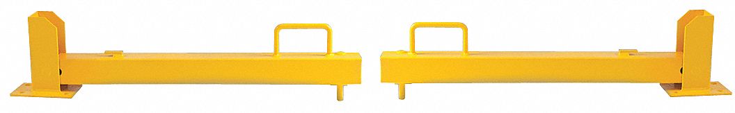 Manual Folding Door Protectors, Yellow; Fits Door Width: 6 ft