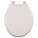 TOILET SEAT,ROUND,CLOSED FRONT,16-5/8 IN