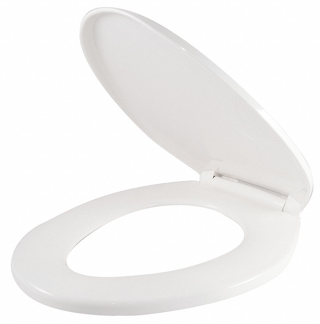 White, Plastic, Toilet Seat 29TJ08GR4200001 Grainger