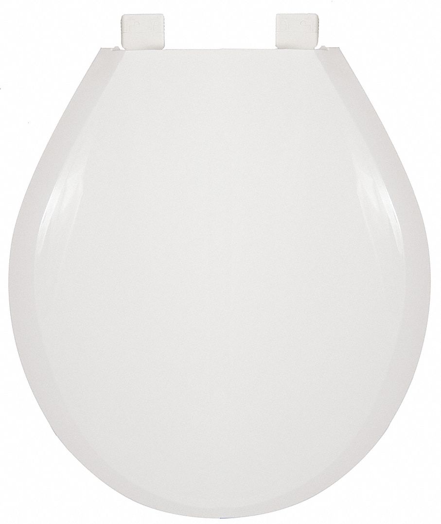 White, Plastic, Toilet Seat 29TJ09GR3700SCLC001 Grainger