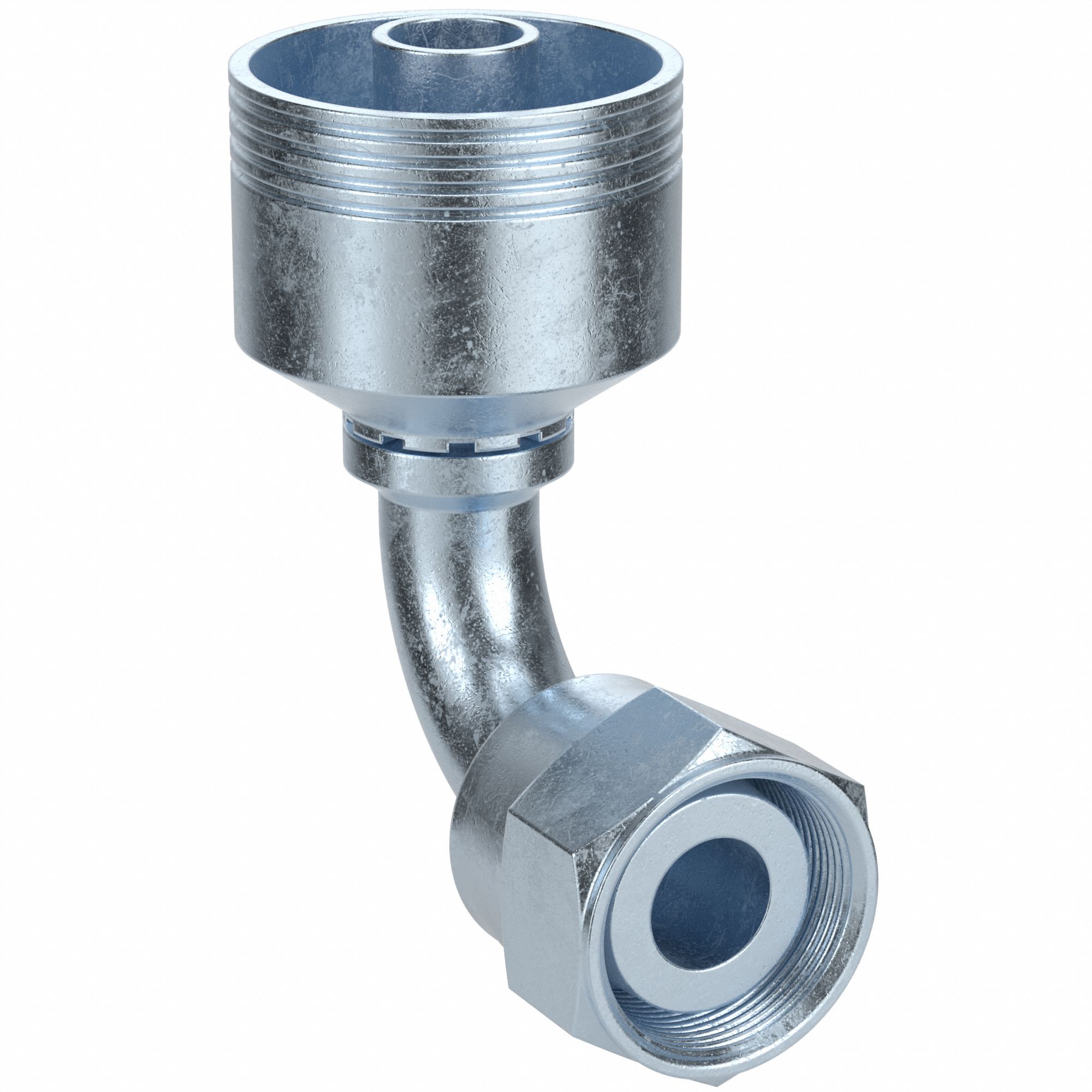 PARKER Hydraulic Crimp Fitting, Fitting Material Steel x Steel, Fitting