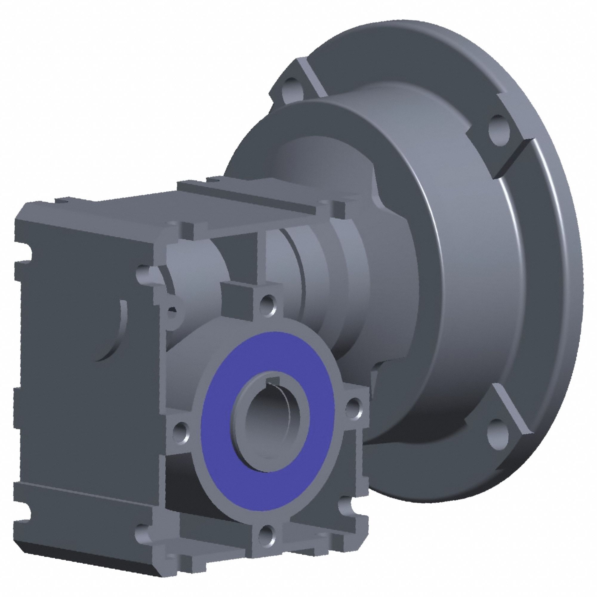 Speed Reducer: 15:1, 117 RPM, 1.06 hp Input Max, 434 in-lb Output Max, Hollow, 56C, Any Angle