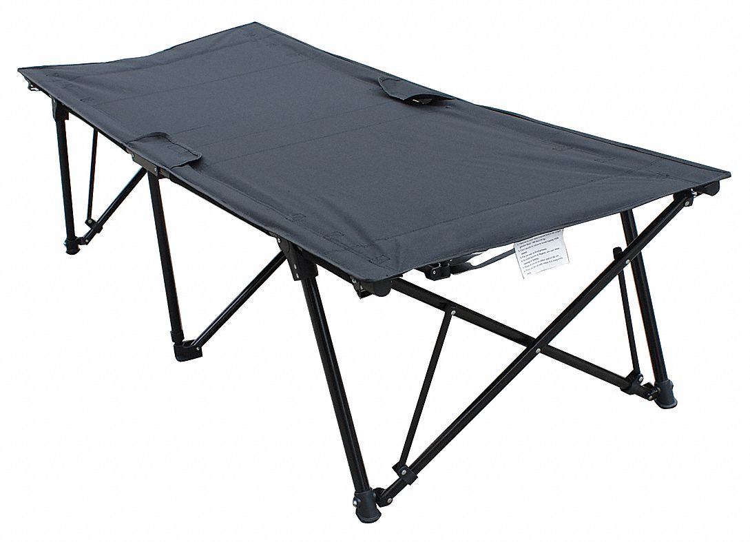 80" x 28" Kwik Cot with 300 lb. Weight Capacity; Black Grainger
