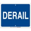 Derail Railroad Flag Signs