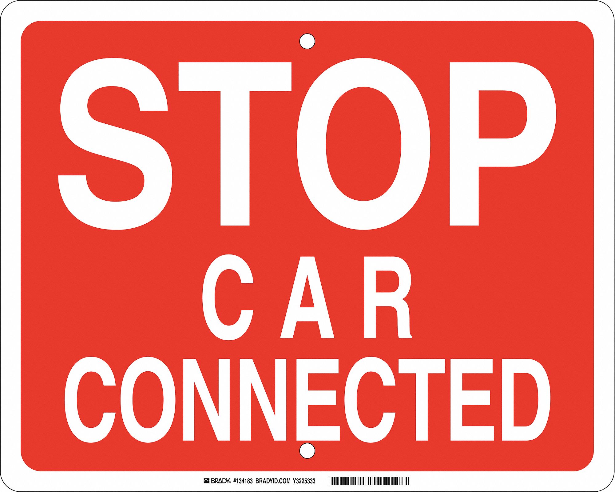 Railroad Sign: Red, 12 in x 15 in Nominal Sign Size, High Intensity Prismatic (HIP), 0.09 in Thick