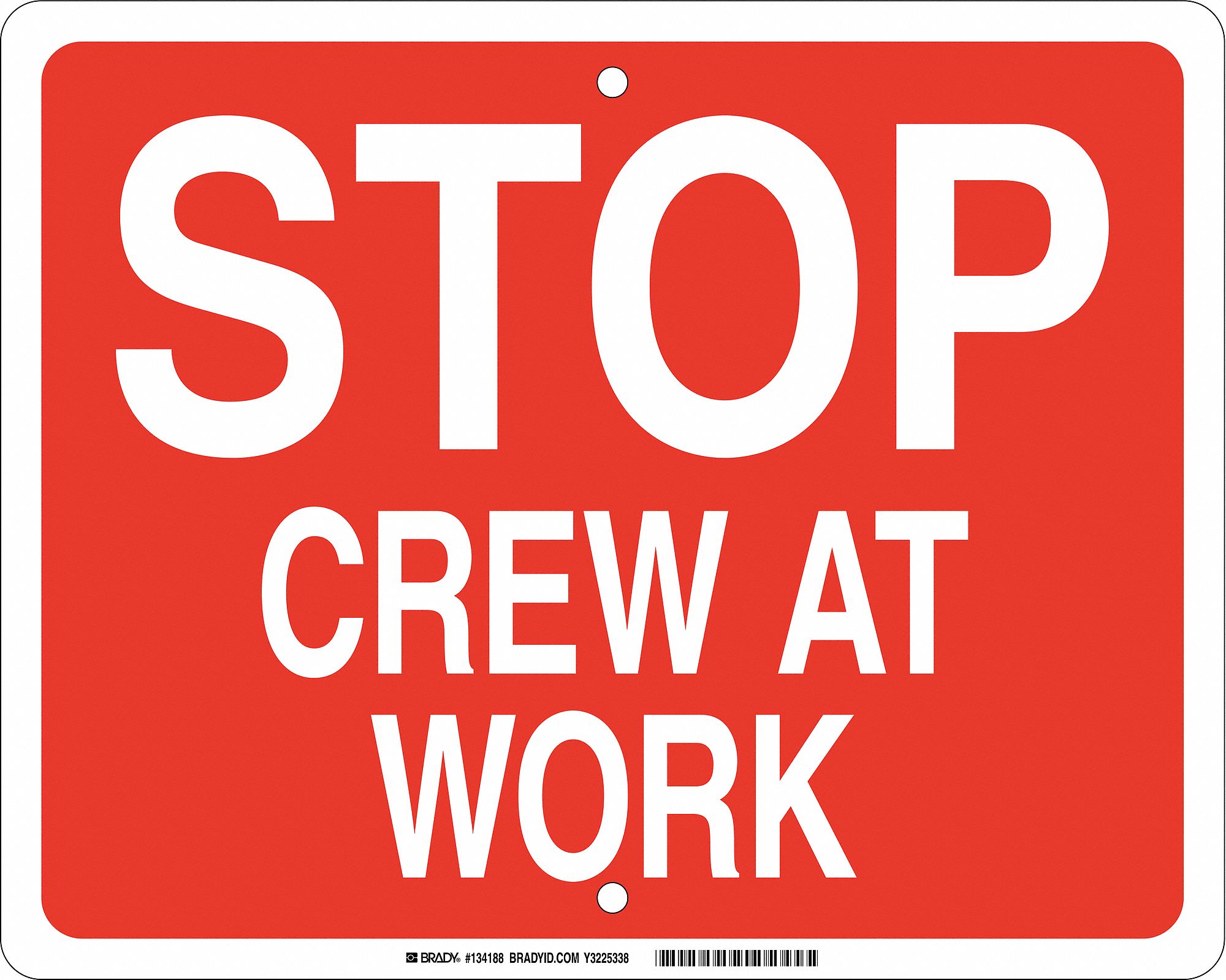 Railroad Sign: Red, 12 in x 15 in Nominal Sign Size, High Intensity Prismatic (HIP), 0.09 in Thick