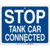 Stop Tank Car Connected Railroad Flag Signs