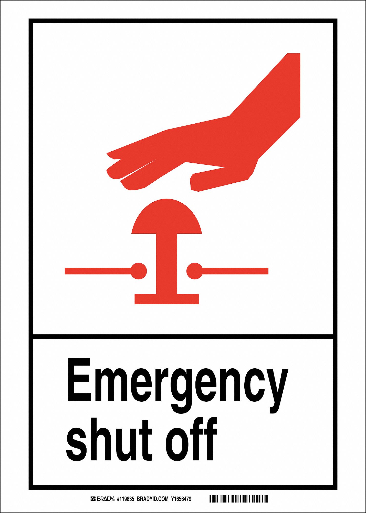 Plastic, Fire Emergency Sign, 10