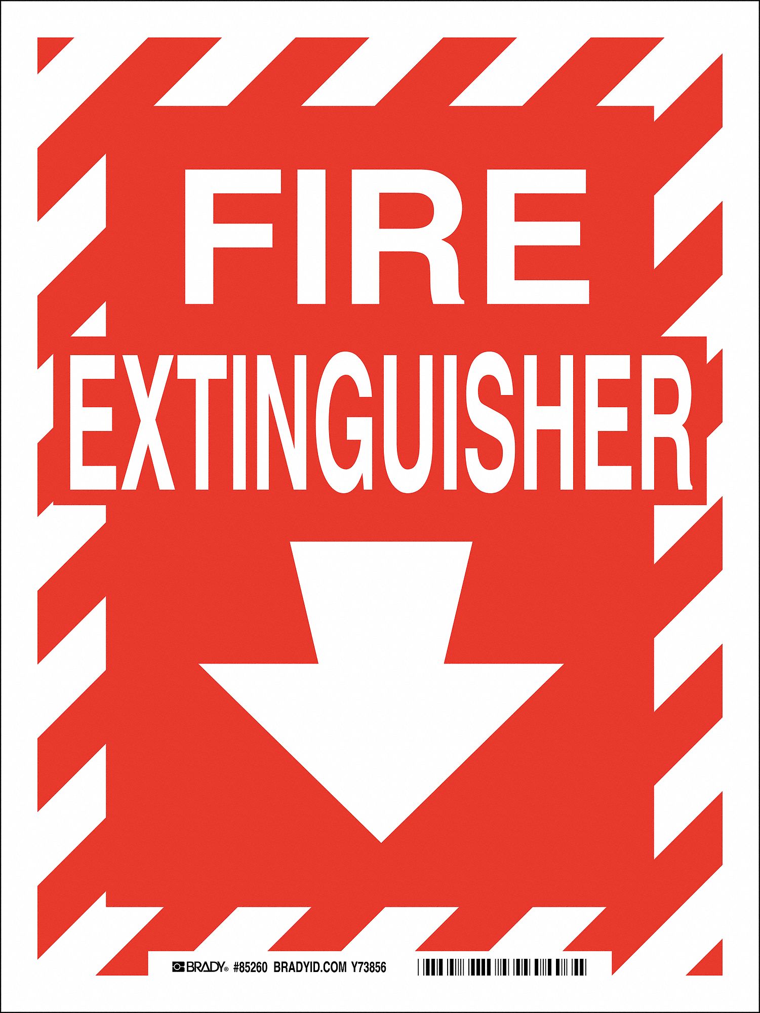 FIRE EQUIPMENT SIGN, NO HEADER, POLYESTER, 14 IN X 10 IN, ADHESIVE SURFACE, NOT RETROREFLECTIVE