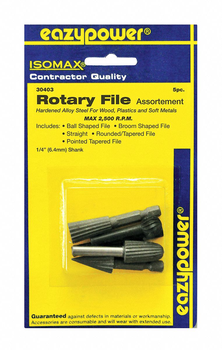 EAZYPOWER Rotary File Set Bronze/Iron/Mild Steel/Plastic/Soft Metal