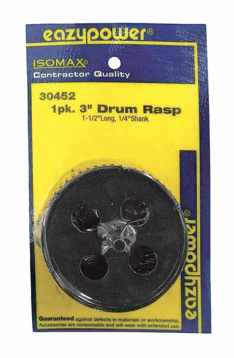 EAZYPOWER Sanding Drum, Round Shank Mandrel Type, 3 in Drum Diameter, 1