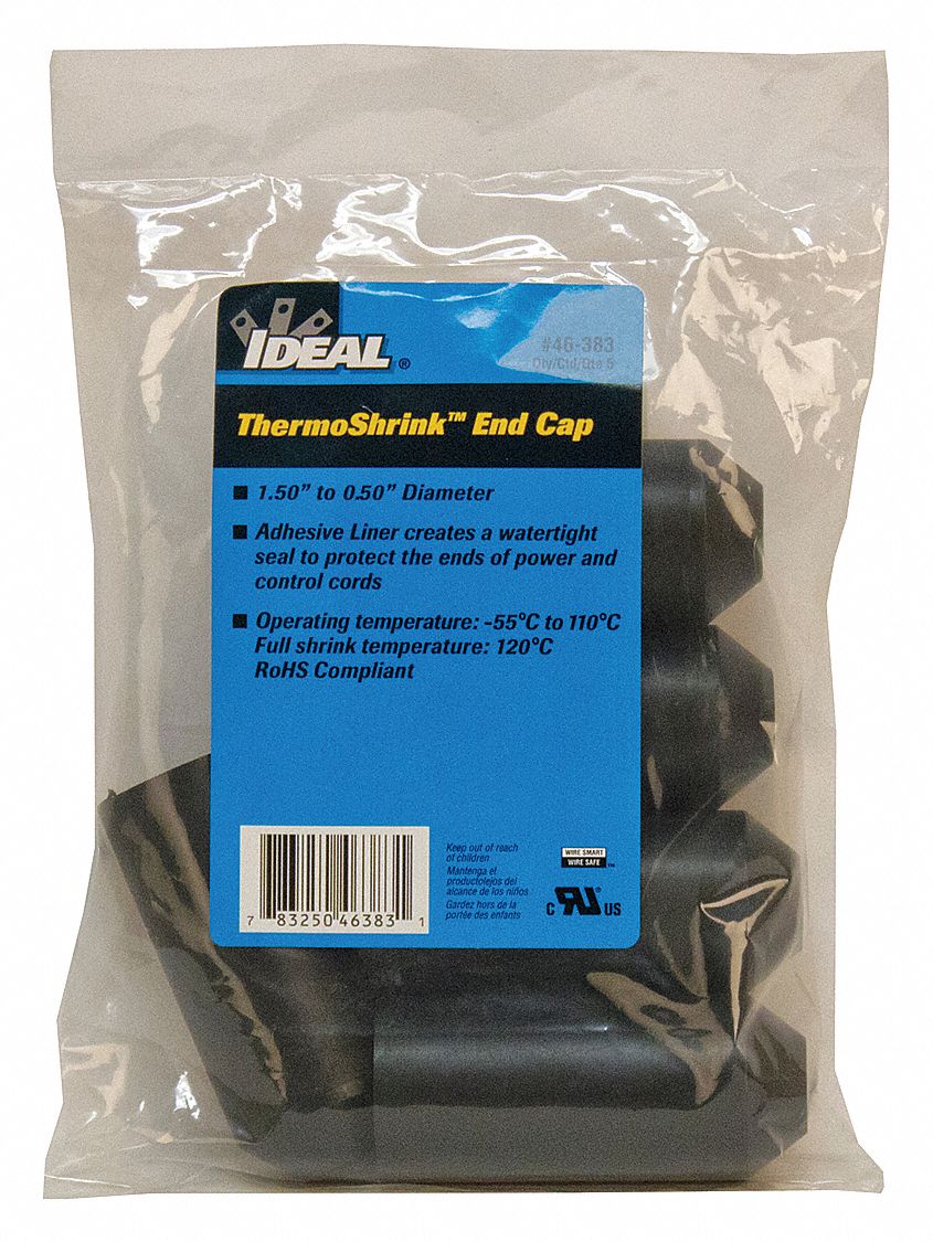 IDEAL Dual Wall End Cap, Material CrossLinked Polyolefin with Adhesive