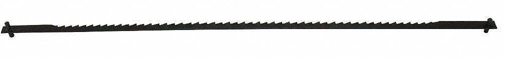 Scroll Saw Blade: Std Tooth, 13 Teeth per Inch, 0 in Blade Wd, 0.02 in Blade Thick, Pinned End, 6 PK
