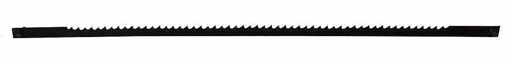 Scroll Saw Blade: Std Tooth, 15 Teeth per Inch, 0 in Blade Wd, 0.02 in Blade Thick, Pinned End, 6 PK