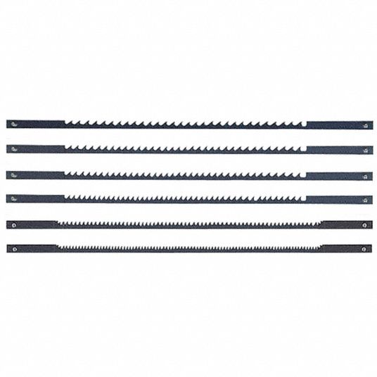 Soft Metal, Std Tooth, Scroll Saw Blade Set 29UP4082938 Grainger
