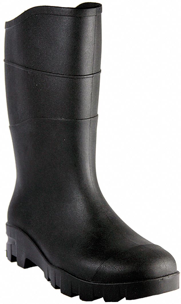 BOTTES UNISEXES, 12, PVC/PLAST. RIGIDE, NR, NON CSA, 13 PO H, IMPERMÉABLES