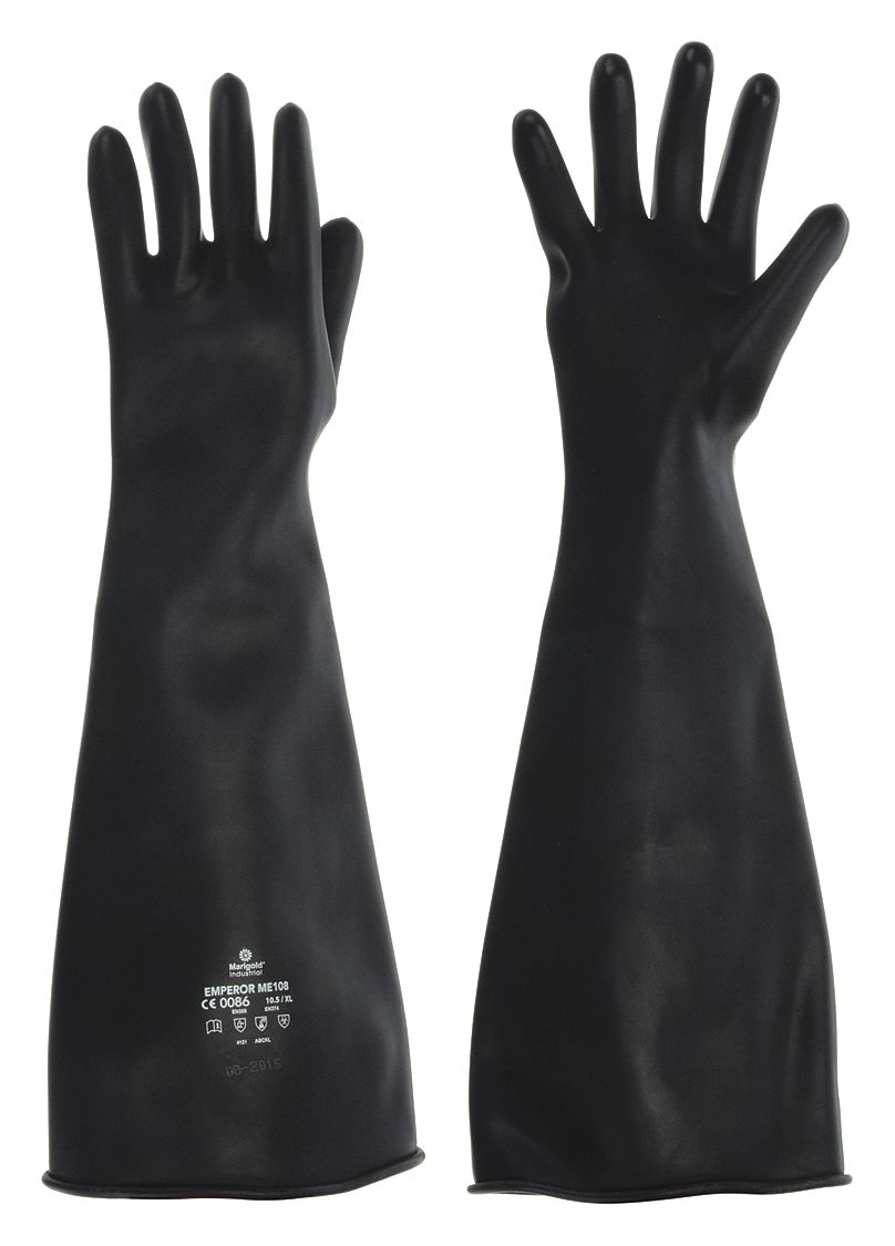 59 mil Glove Thick, 24 in Glove Lg, Chemical Resistant Gloves - 29UU84 ...
