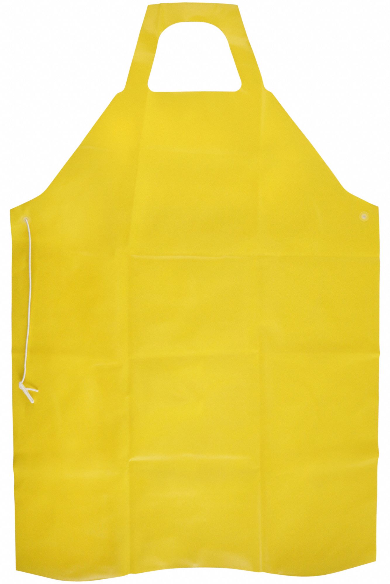 TABLIER DÉCOUPÉ,12MIL,55PO L,LIEN,COUTURE DÉCOUPÉE,SANGLE,POLYOLÉFINE,JAUNE,12/PQ