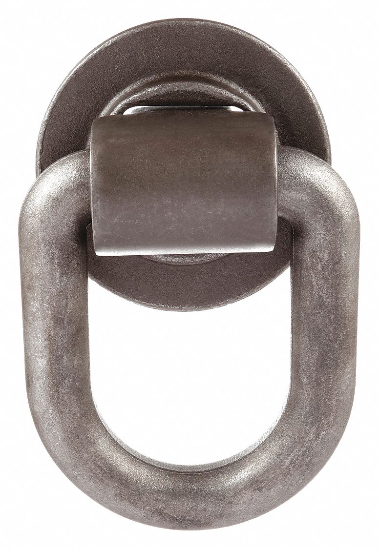 D-RINGS,GRAY,4X3 IN.,STEEL