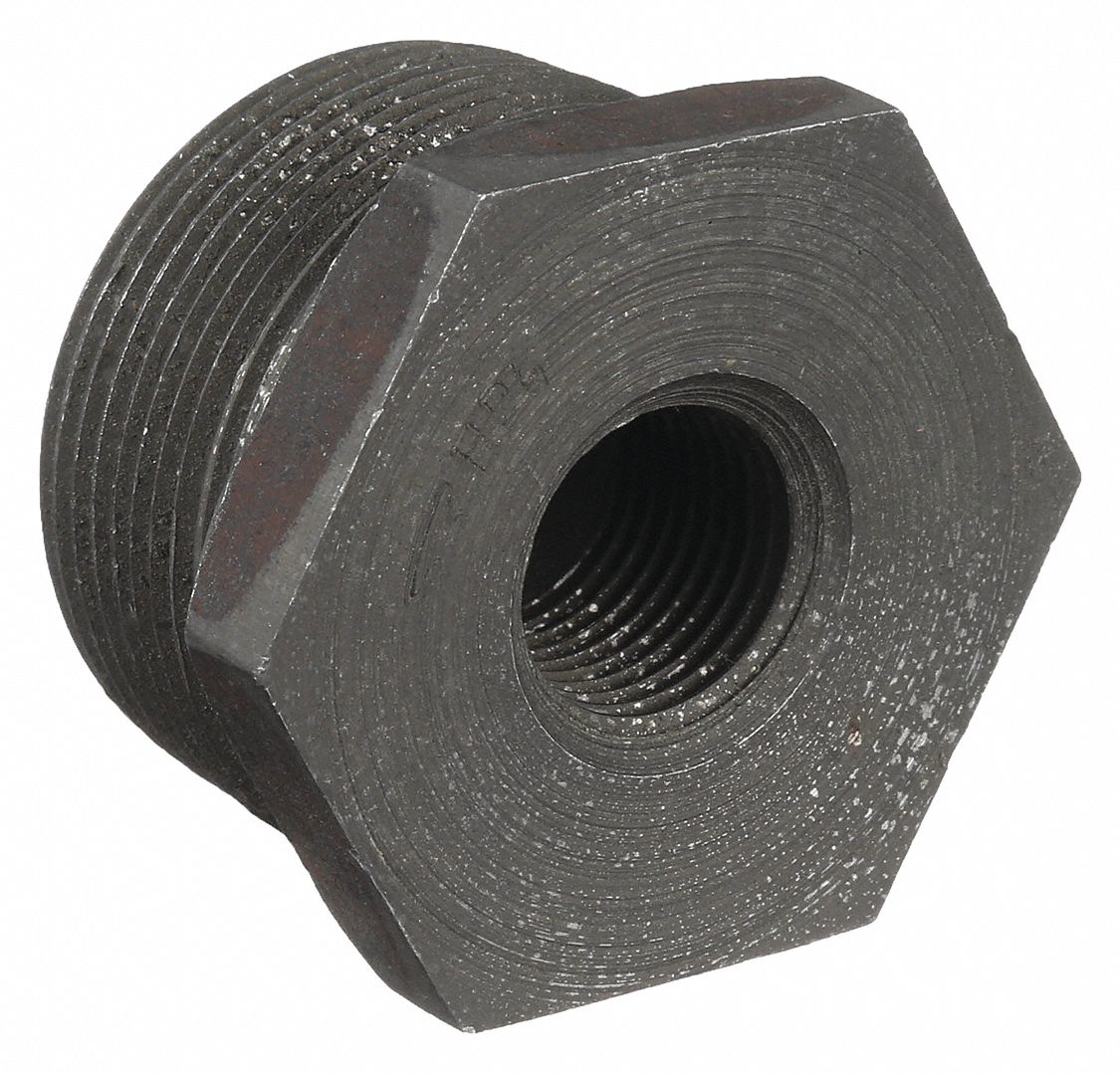 HEX BUSHING: FORGED STEEL, 2½ IN X 1 IN FITTING, MALE NPT X FEMALE NPT, CLASS 6000