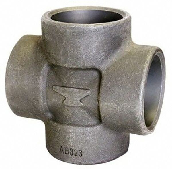 Cross: Forged Steel, 2 1/2 in x 2 1/2 in x 2 1/2 in x 2 1/2 in Fitting Pipe Size, Class 3000