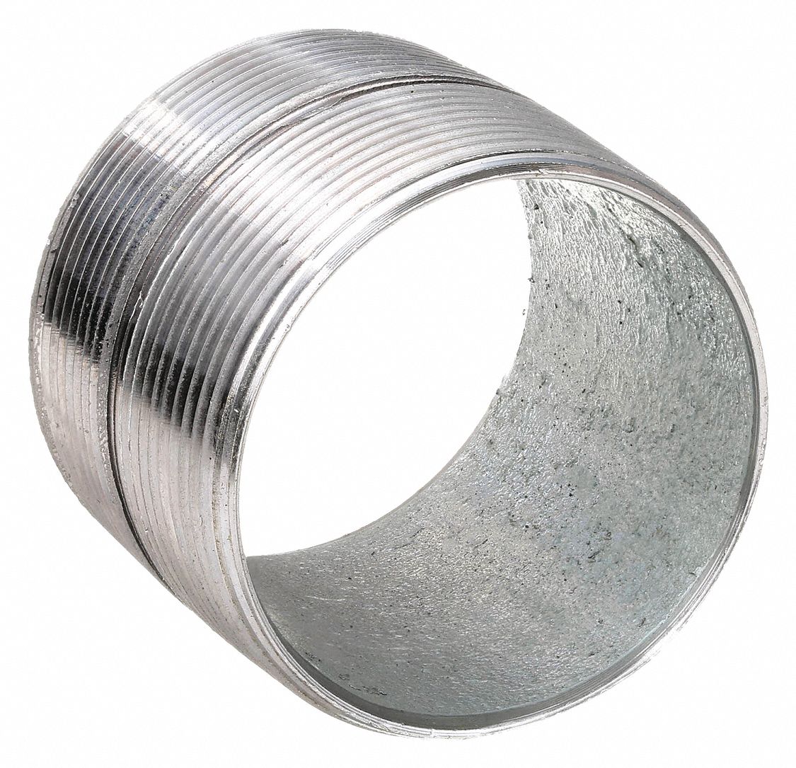 NIPPLE: GALVANIZED STEEL, 1 IN NOMINAL PIPE SIZE, FULLY THREADED, SCHEDULE 40, MALE X MALE NPT