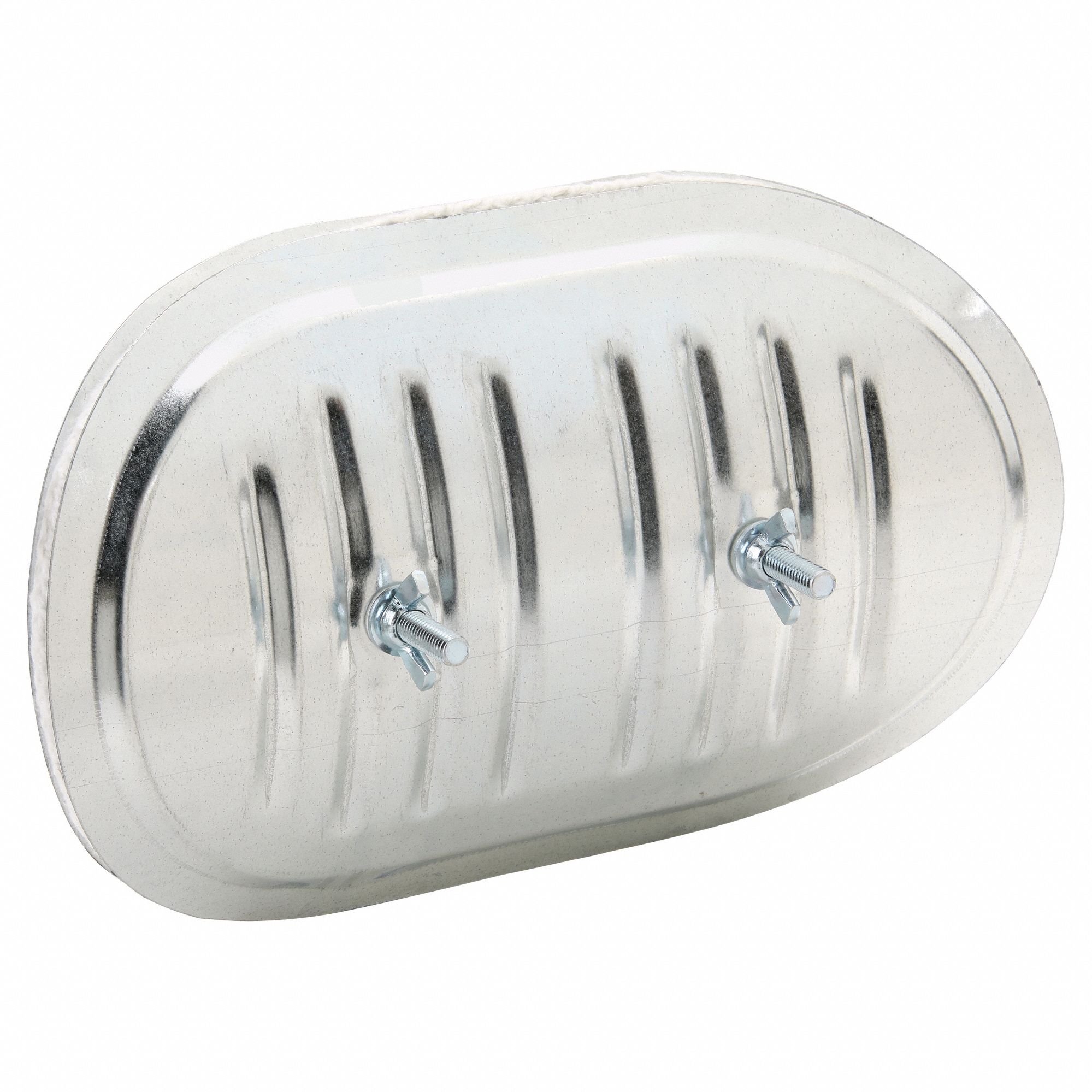 Duct Access Door: For 7 in_8 in_9 in Ducts, 4 in x 8 in, 22 ga, Steel, Thumbscrews, 2 Mounting Stud