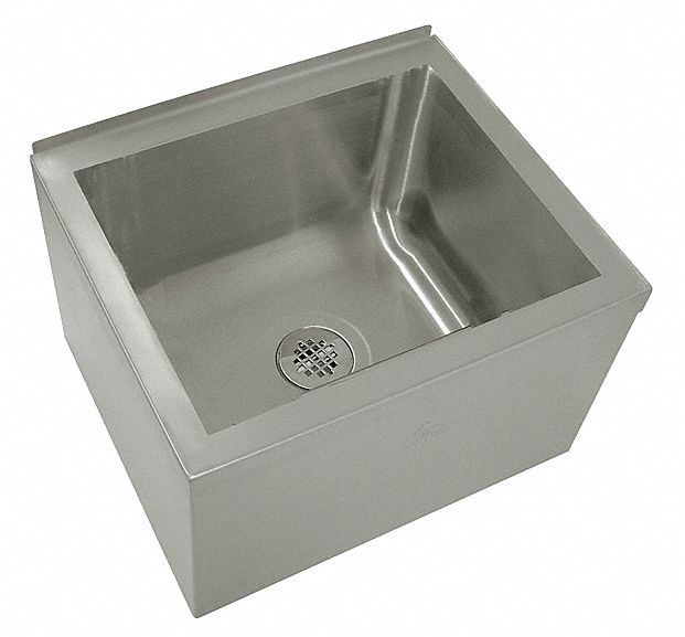 25 X 21 X 16 Silver Mop Sink 12 Bowl Depth Stainless Steel