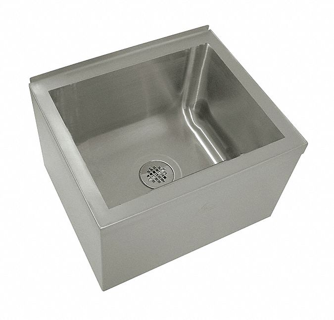 33 X 25 X 16 Silver Mop Sink 12 Bowl Depth Stainless Steel