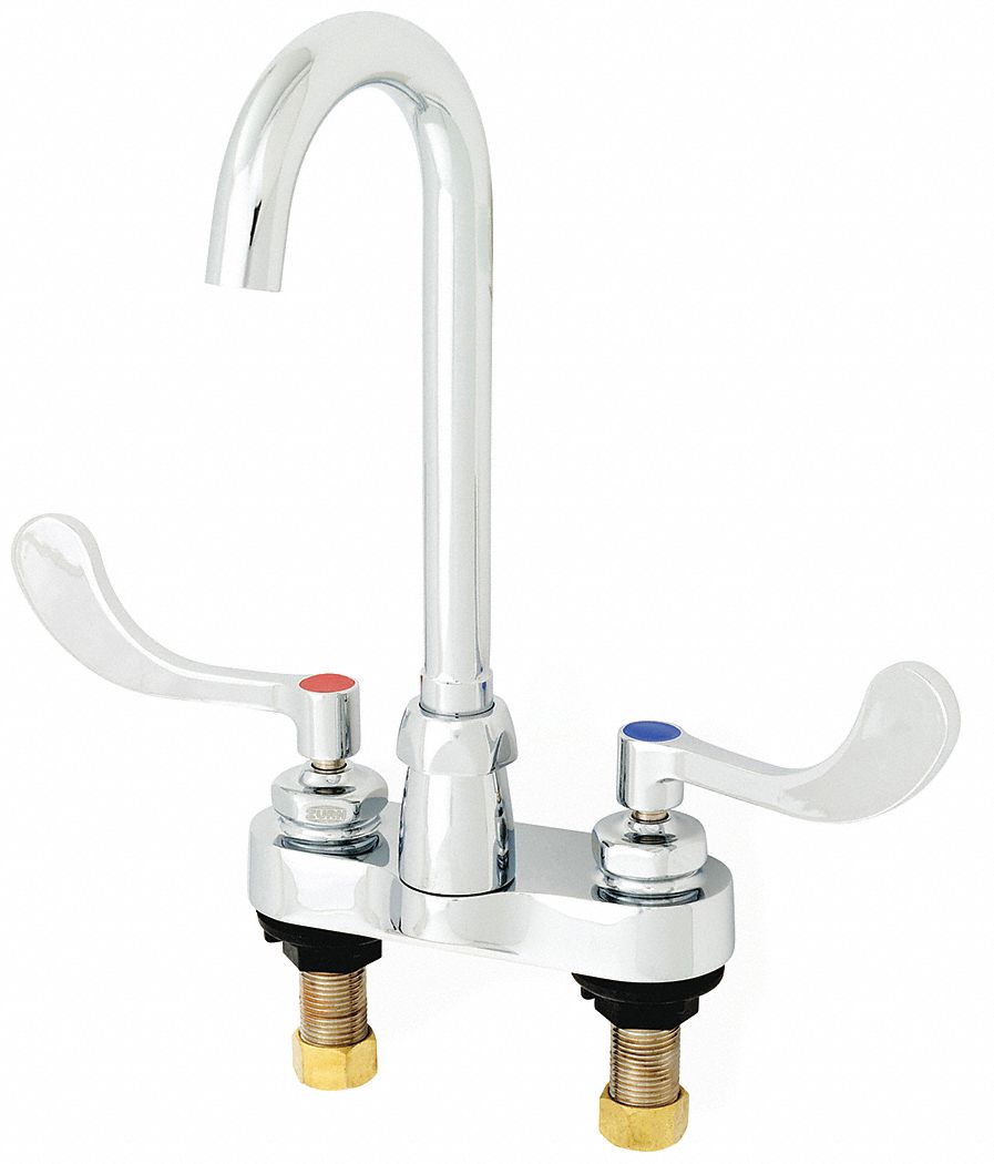 GOOSENECK KITCHEN/BATHROOM FAUCET: ZURN, AQUASPEC, CHROME FINISH, 2.2 GPM FLOW RATE