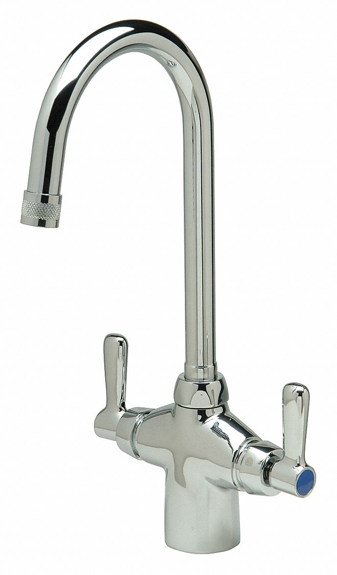 GOOSENECK LABORATORY FAUCET: ZURN, AQUASPEC, CHROME FINISH, 2.2 GPM FLOW RATE, ADA