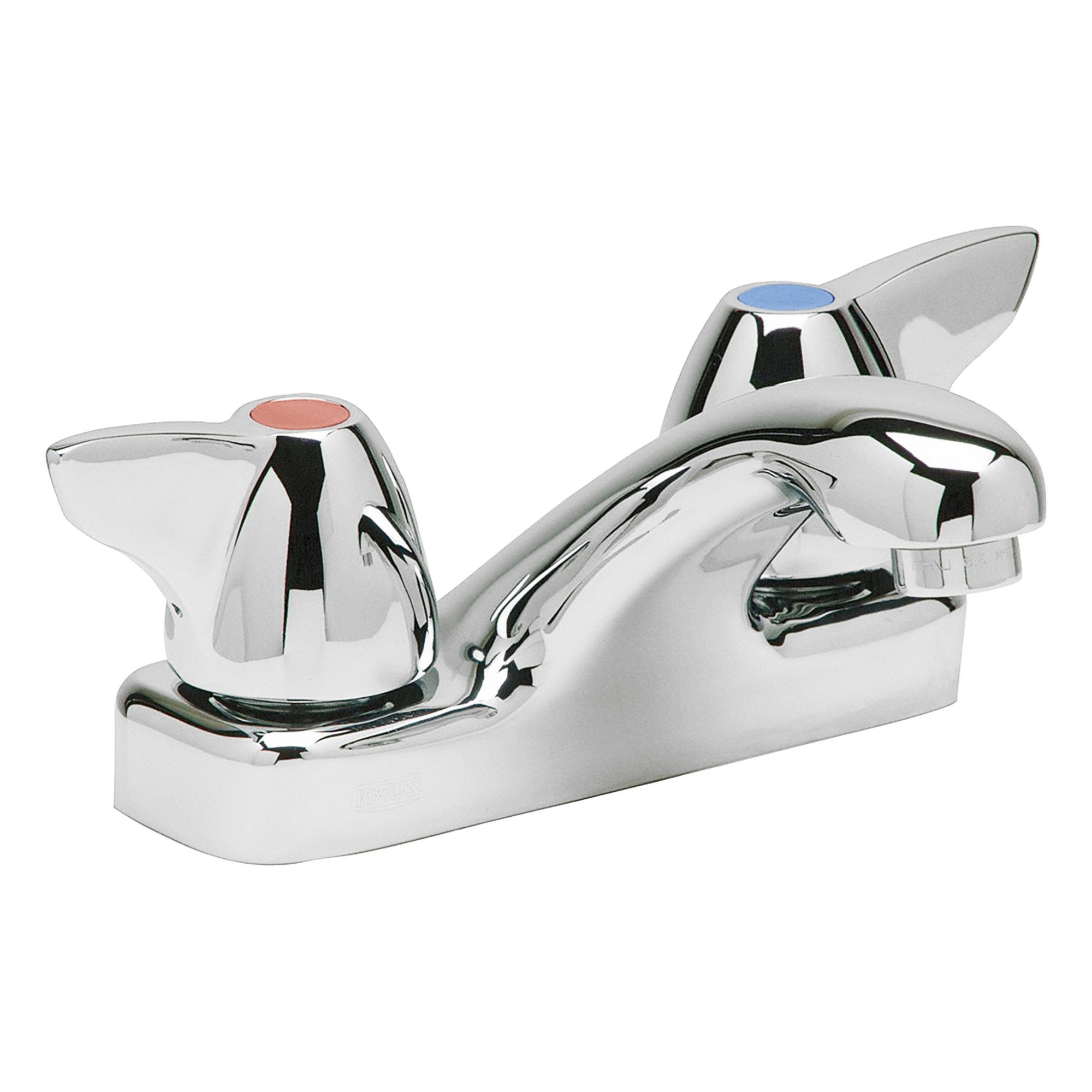 Low Arc Bathroom Faucet: AquaSpec®, Brass, Chrome Finish, 0.5 gpm Flow Rate, Centerset, Arc