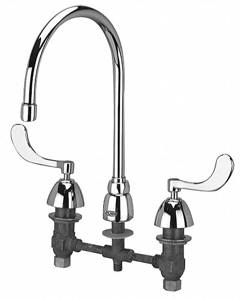 GOOSENECK KITCHEN/BATHROOM FAUCET: ZURN, AQUASPEC, CHROME FINISH, 2.2 GPM, 8 IN SPOUT L