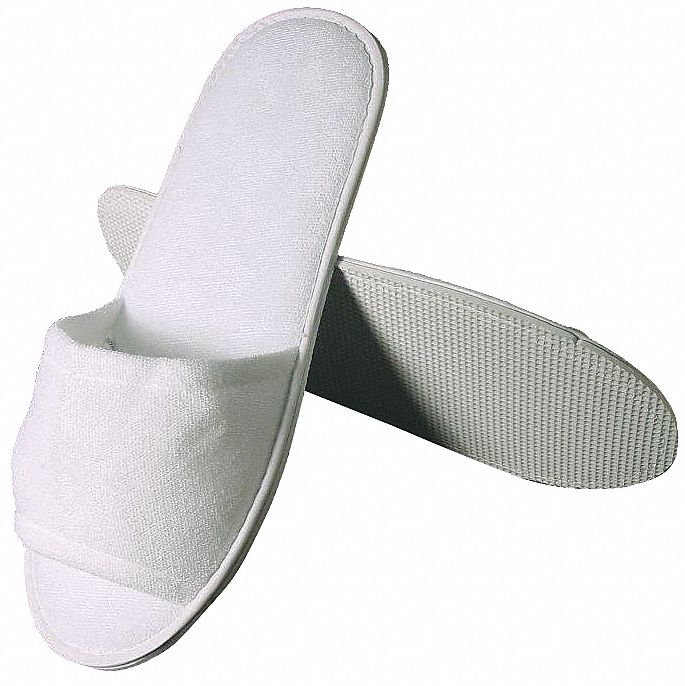 white open toe slippers