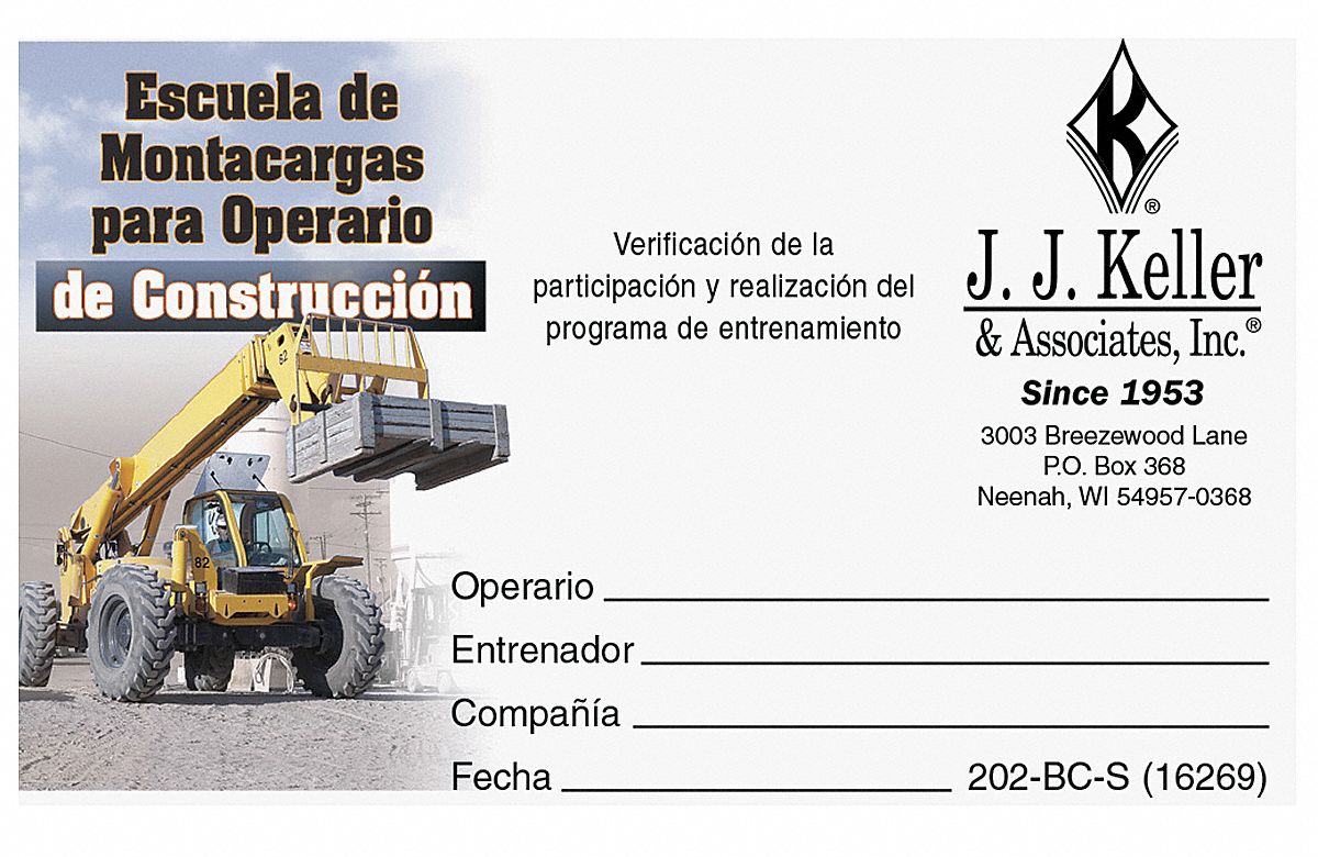 Reference Material: Forklift Safety for Construction, Spanish