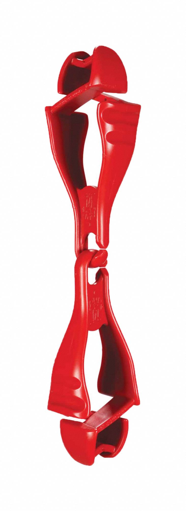 GLOVE CLIP HOLDER WITH DUAL CLIPS,RED