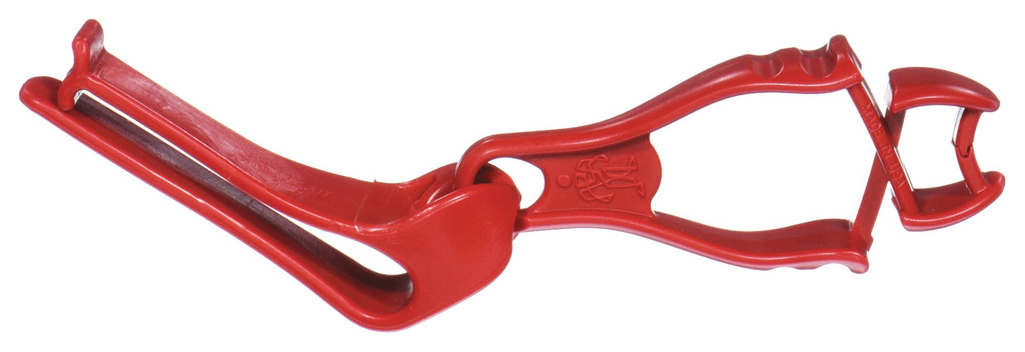 Glove Holder Clip: Plastic, Plastic, 6 in Lg, 0.5 in Max Clip Opening, Ergodyne Squids 3405, Red