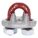 WIRE ROPE U-BOLT CLIP, ¼ IN COMPATIBLE ROPE DIA, 3¾ IN ROPE TURNBACK L, STEEL, FORGED