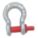 ANCHOR SHACKLE, 666 LB WORKING LOAD LIMIT, ⅝ IN COMPATIBLE SLING W, SILVER