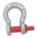 ANCHOR SHACKLE, 1,500 LB WORKING LOAD LIMIT, ⅞ IN COMPATIBLE SLING W, RED