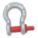 ANCHOR SHACKLE, 9,500 LB WORKING LOAD LIMIT, 2 IN COMPATIBLE SLING W, SILVER