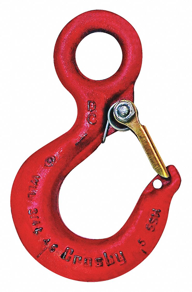 CROSBY HOOK EYE FGD W/LATCH,1-1/2 TON - Chain and Cable Hooks