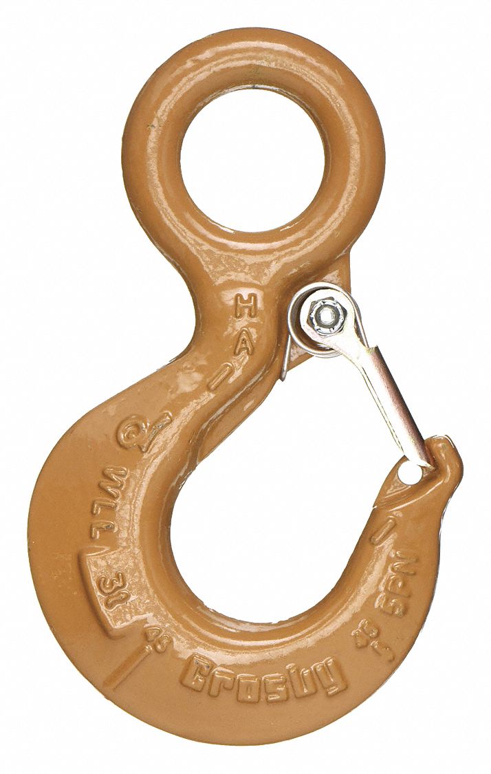CROSBY HOOK EYE A W/LATCH 1 1/2T - Chain and Cable Hooks
