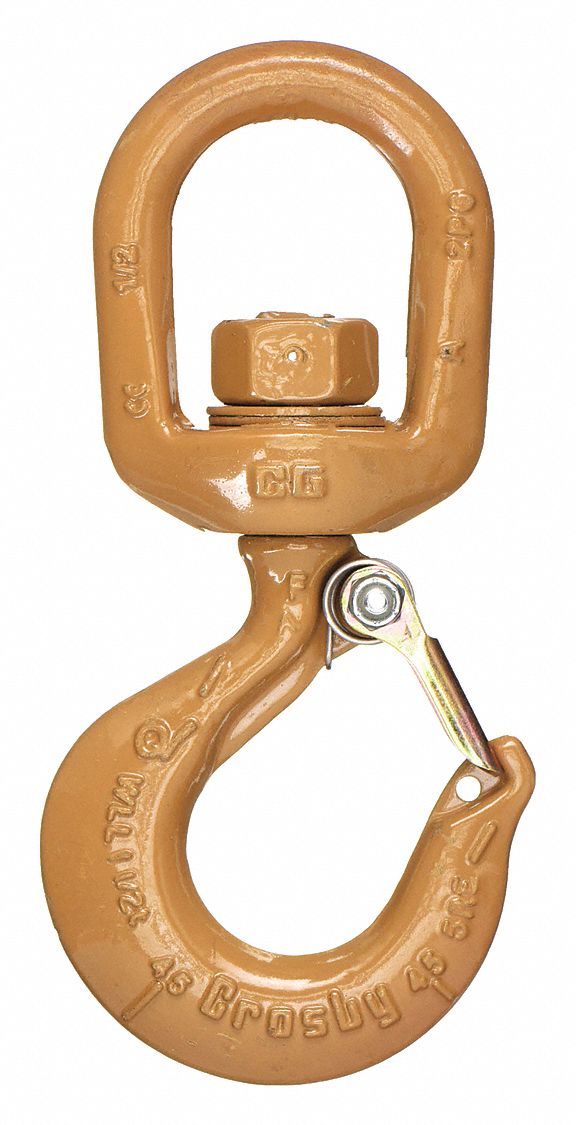 SLIP HOOK, 6,000 LB WORKING LOAD LIMIT, 100 HOOK GRADE, ALLOY STEEL, ⅝ IN MATERIAL THICK