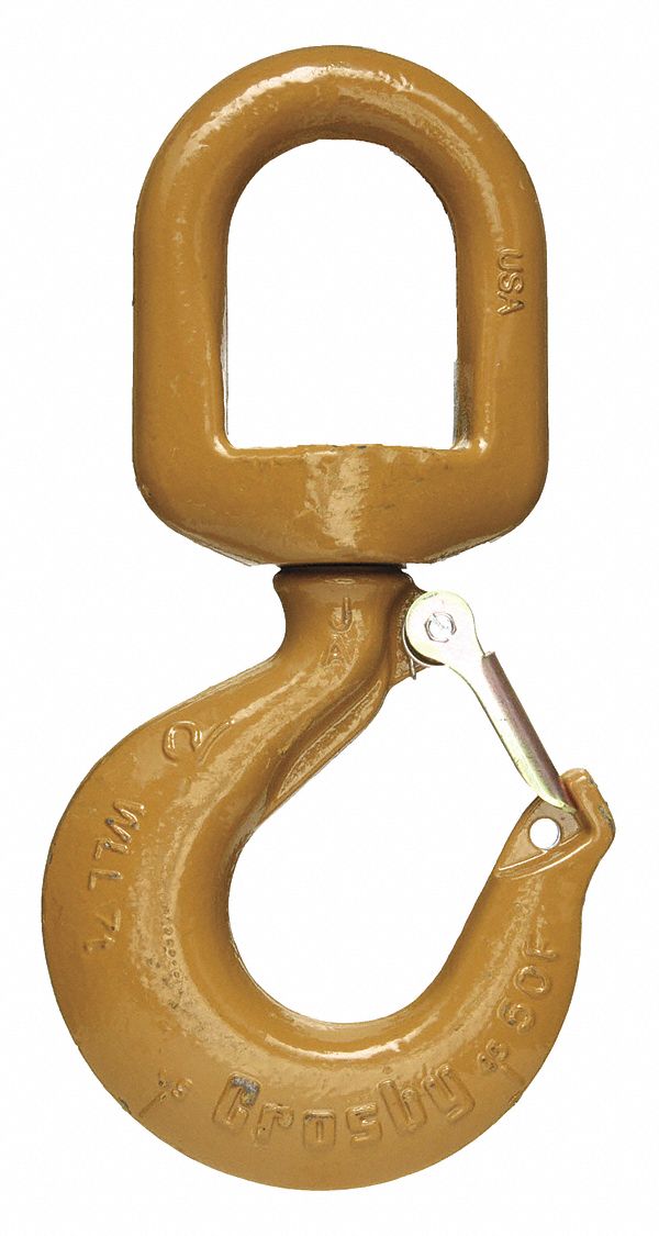 CROSBY Slip Hook: 14,000 lb Working Load Limit, 100 Hook Grade, Alloy  Steel, 1 in Material Thick